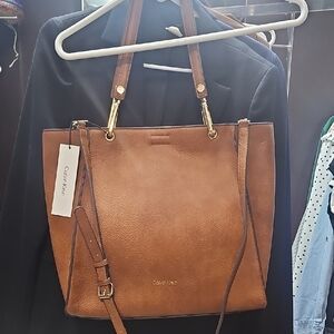 Calvin Klein Tan Leather Tote